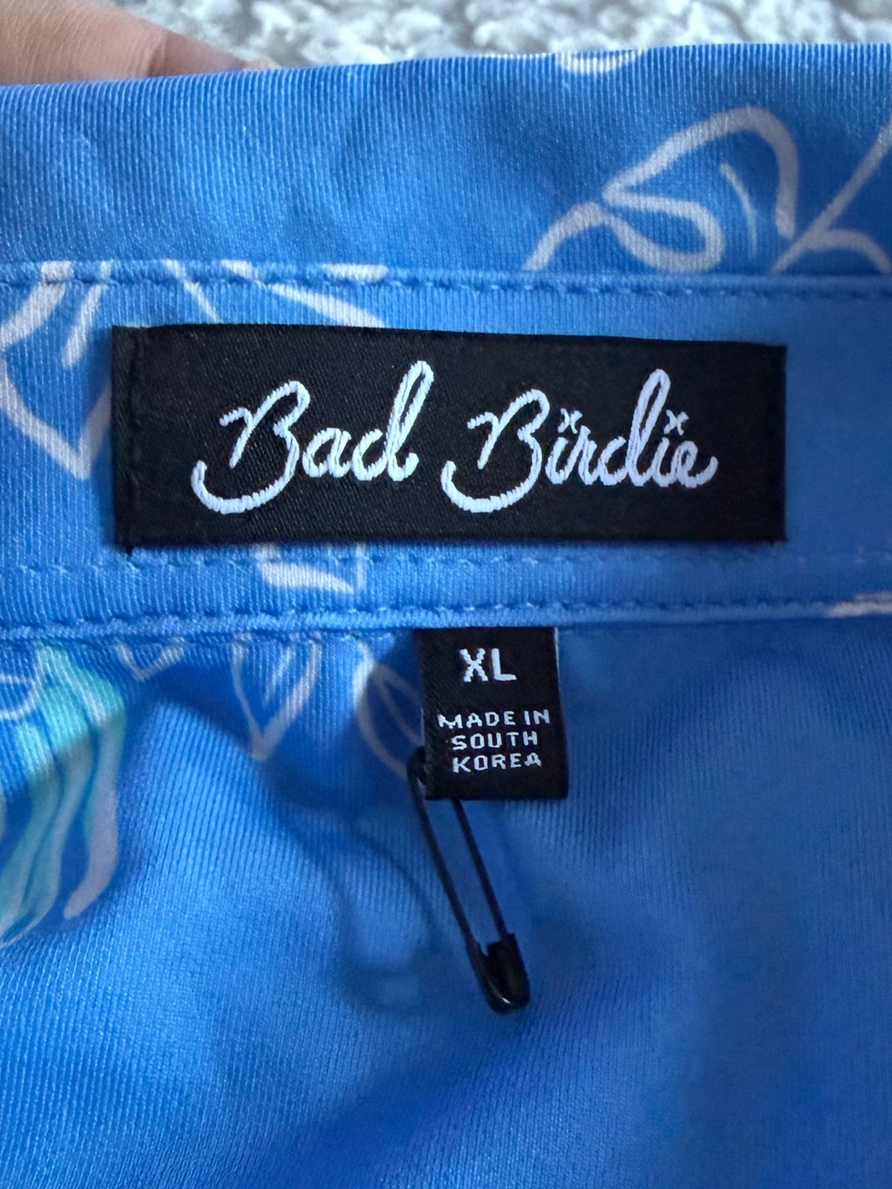 Bad Birdie Blue Tropical Toucan Golf Polo Shirt - Picture 2 of 4